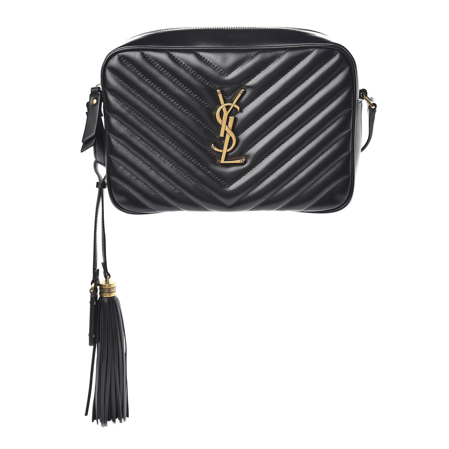 Calfskin Matelasse Monogram Lou Camera Bag Black