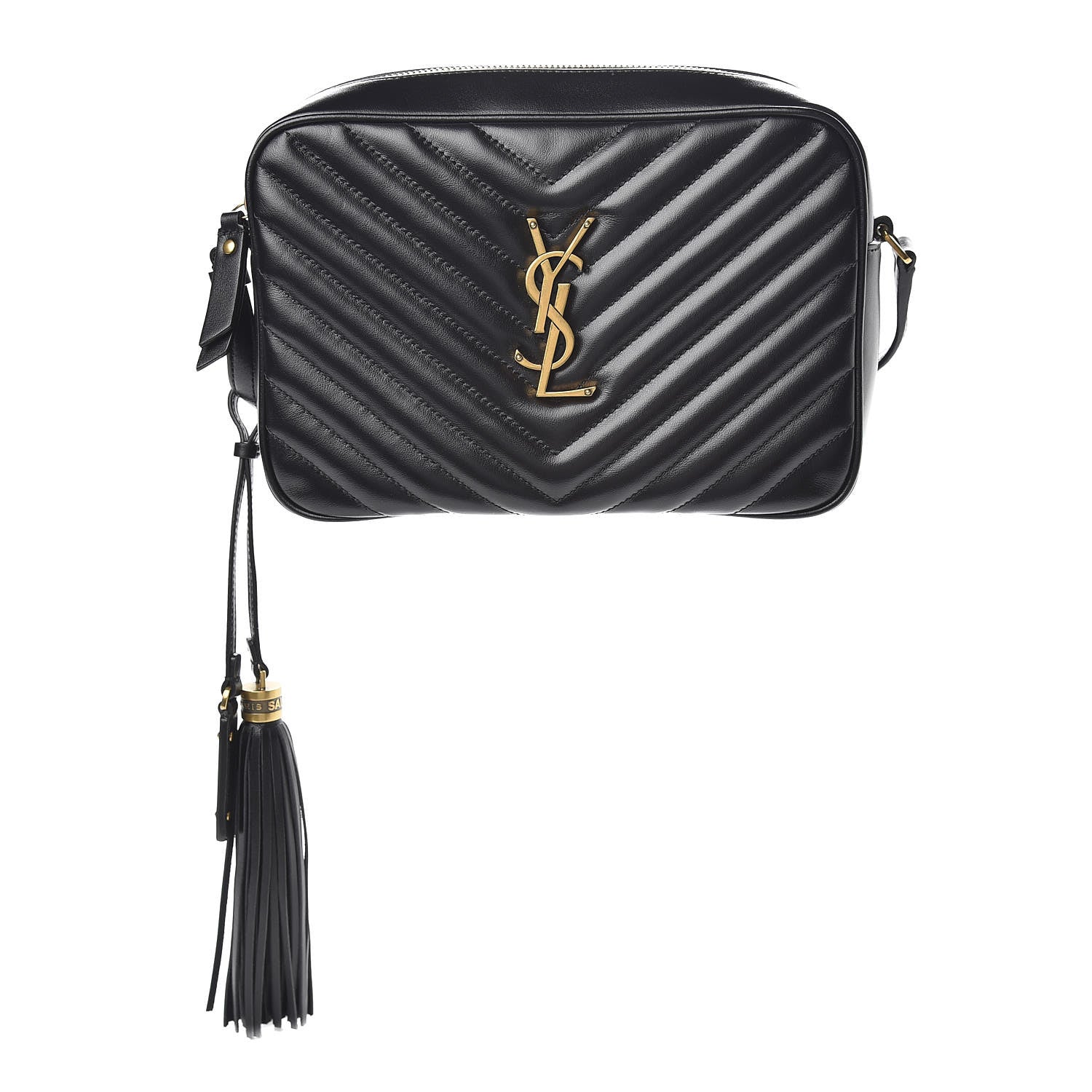 Saint Laurent Calfskin Matelasse Monogram Lou Camera Bag Black 1 of 10
