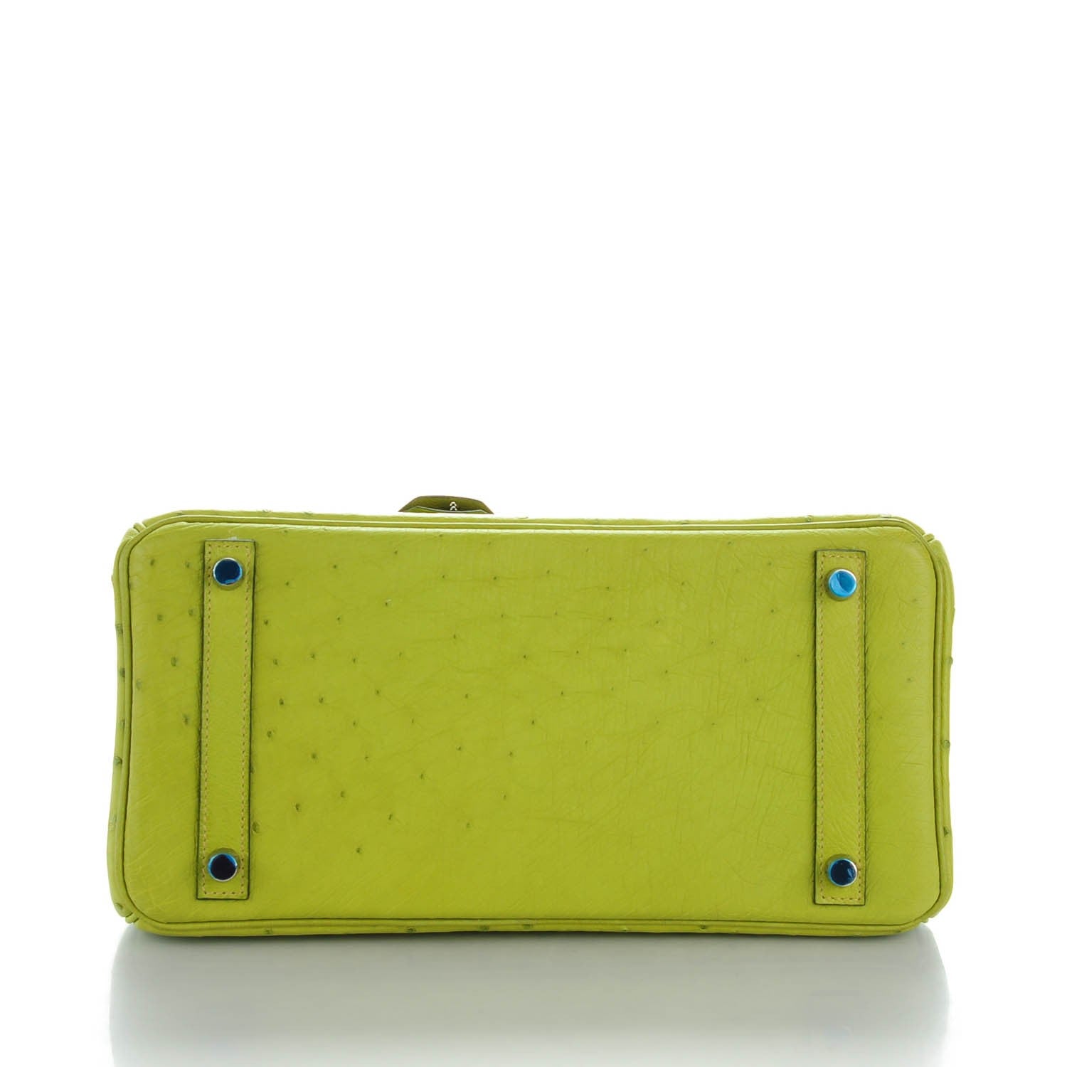 Hermes Ostrich Birkin 30 Vert Anis 5 of 25