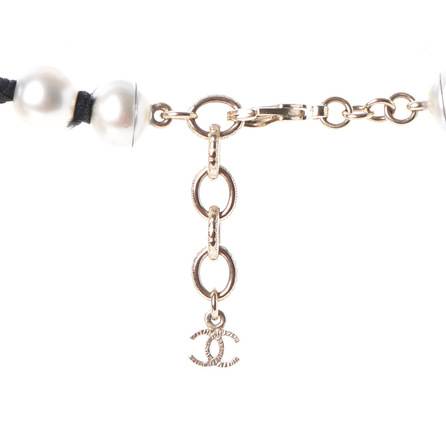 Pearl CC Long Necklace Gold