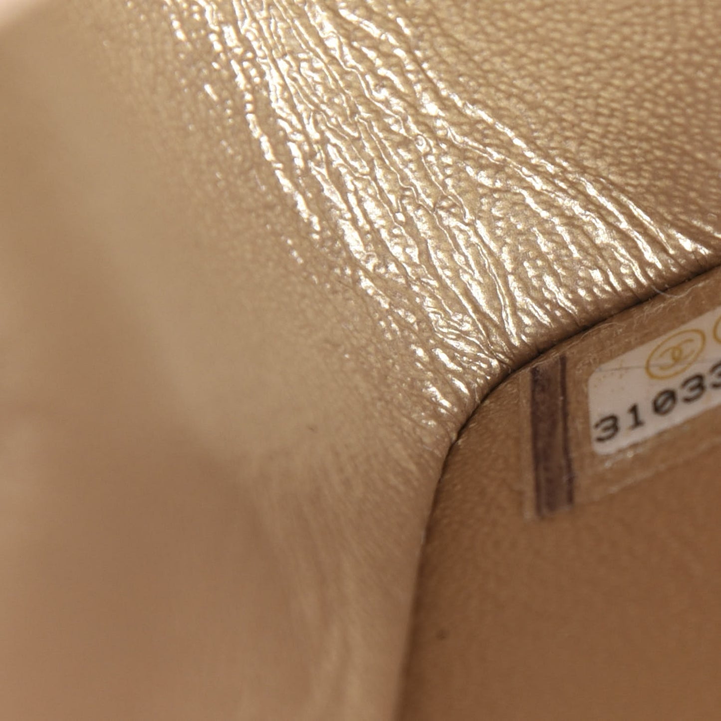Metallic Lambskin Quilted Mini Rectangular Flap Gold