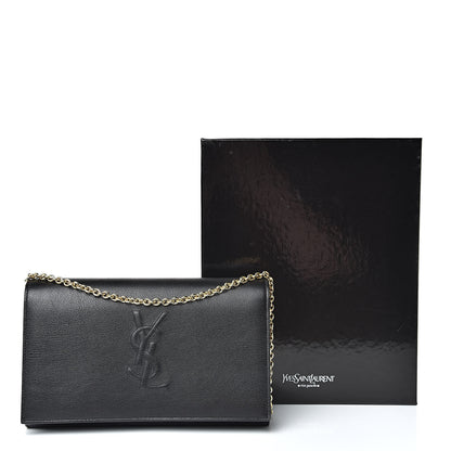 Saint Laurent Calfskin Monogram Belle de Jour Chain Clutch Black 12 of 12