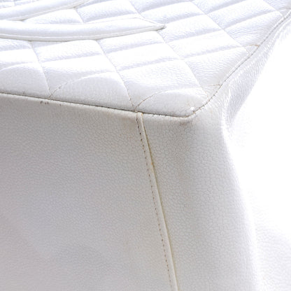 Chanel Caviar Quilted Grand Shopping Tote GST White 13 of 13