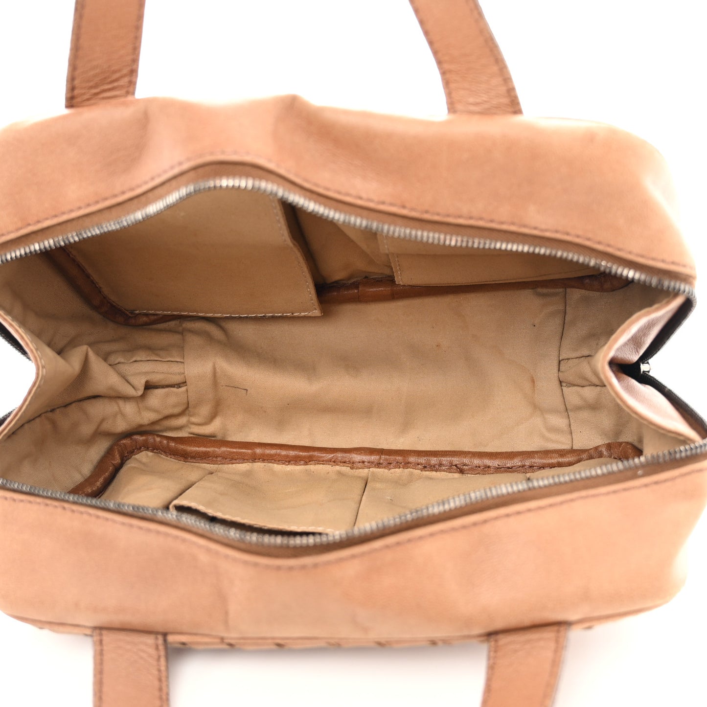 Nappa Intrecciato Cosmetic Bag Noce