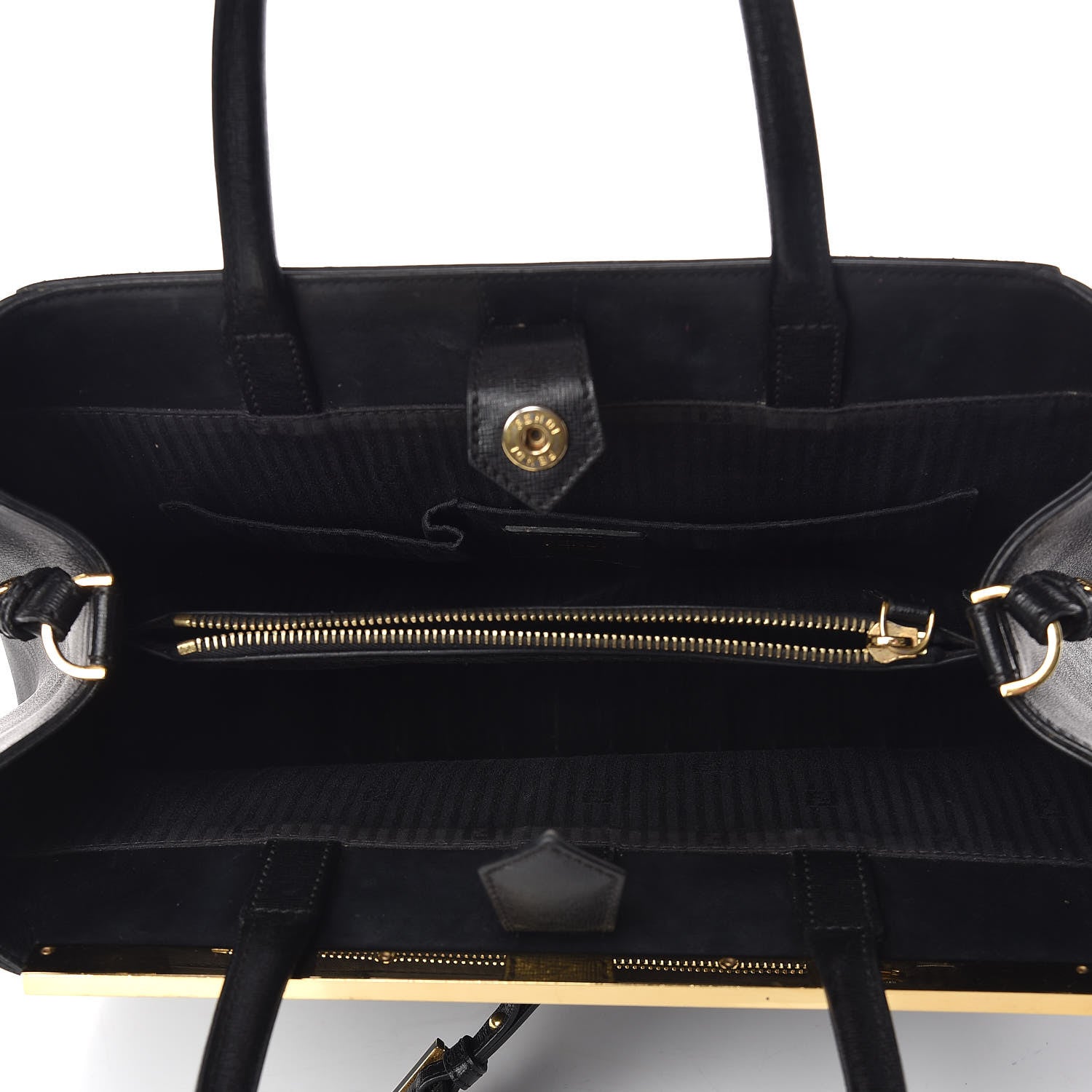 Fendi Vitello Elite Regular 2Jours Tote Black 8 of 15