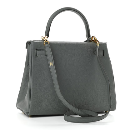 Hermes Togo Kelly Retourne 28 Vert Amande 3 of 11