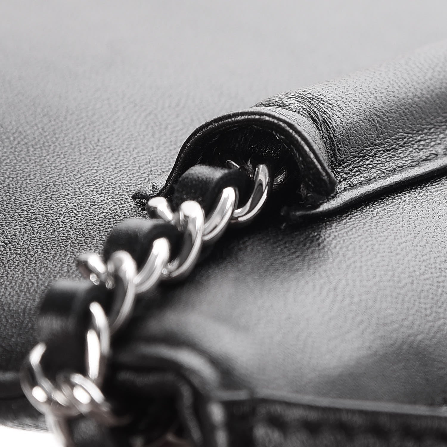 Chanel Lambskin Quilted Wallet On Chain WOC Black 8 of 10