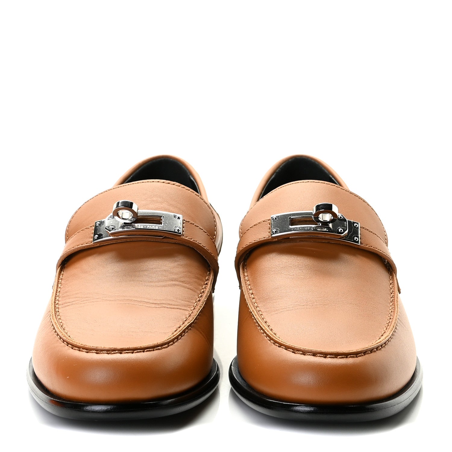 Hermes Calfskin Womens Destin Loafer 37 Naturel 5 of 10
