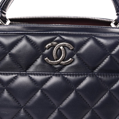 Chanel Lambskin Quilted Medium Trendy CC Bowling Bag Navy 7 of 12