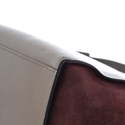 Celine Smooth Calfskin Suede Medium Tri-Color Trapeze Burgundy 20 of 21