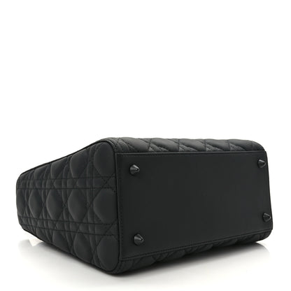 Christian Dior Ultra Matte Calfskin Cannage Medium Lady Dior Black 4 of 13