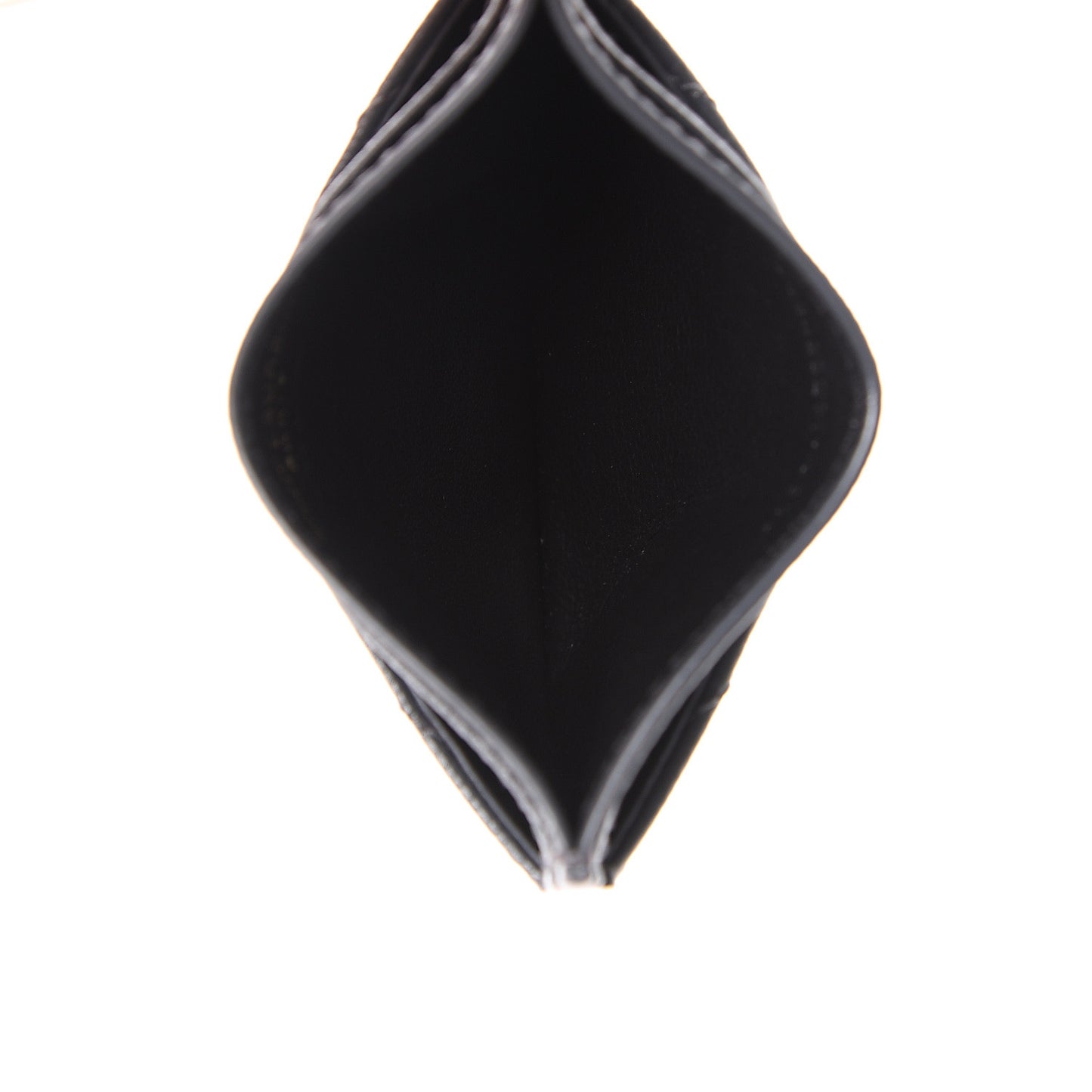 Grain De Poudre Matelasse Chevron Monogram Credit Card Case Earth