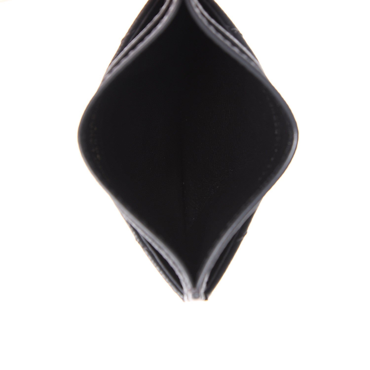 Saint Laurent Grain De Poudre Matelasse Chevron Monogram Credit Card Case Earth 4 of 6