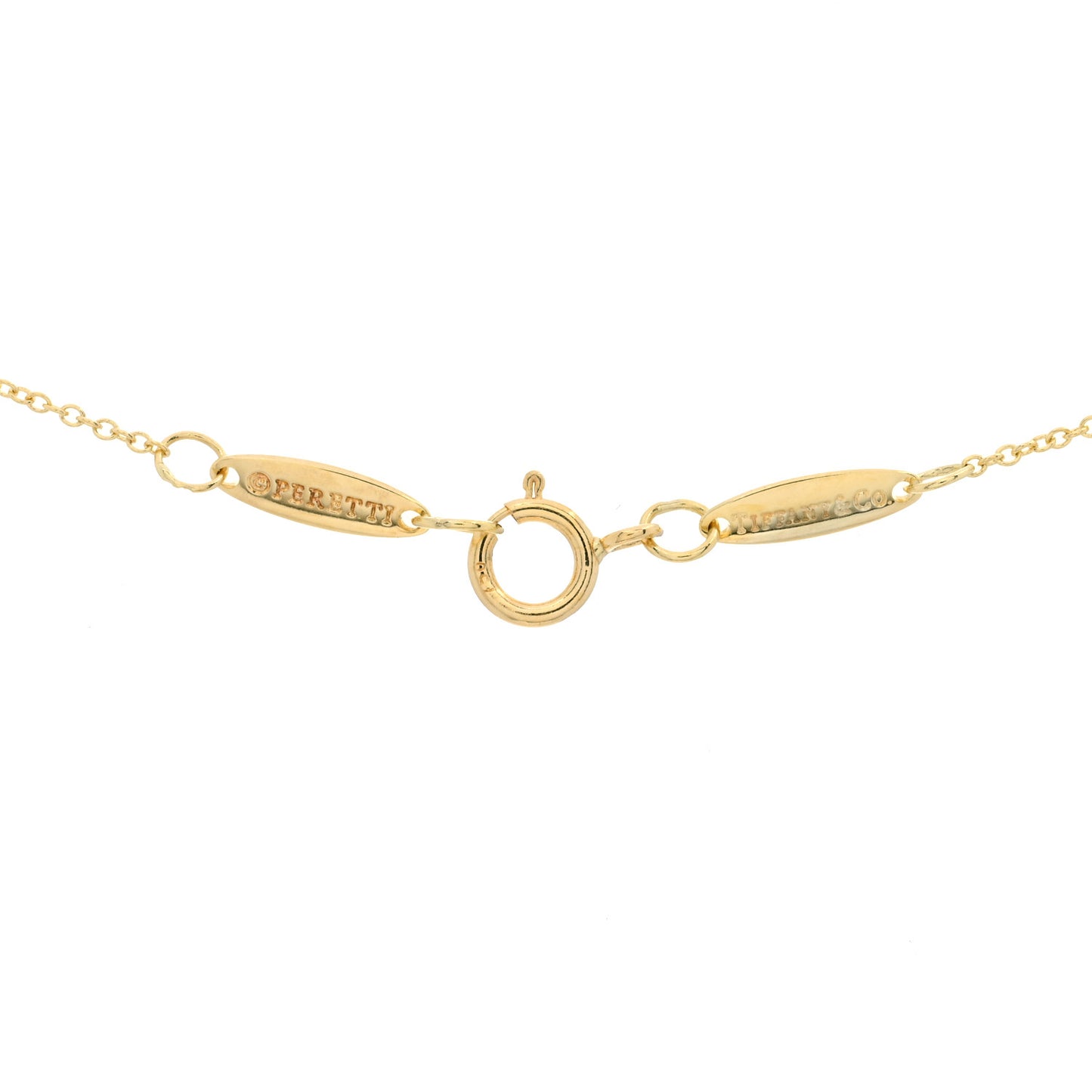 18K Yellow Gold Turquoise Elsa Peretti 1 Carat Pendant Necklace