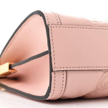 Gucci Calfskin GG Matelasse Small Slim Chain Shoulder Bag Perfect Pink Natural 10 of 11
