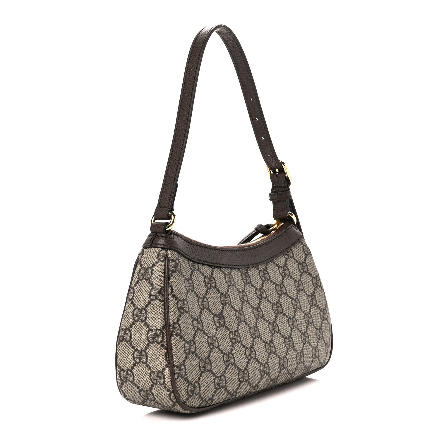 Gucci GG Supreme Monogram Textured Dollar Calfskin Small Ophidia Hobo Beige Ebony New Acero 3 of 11