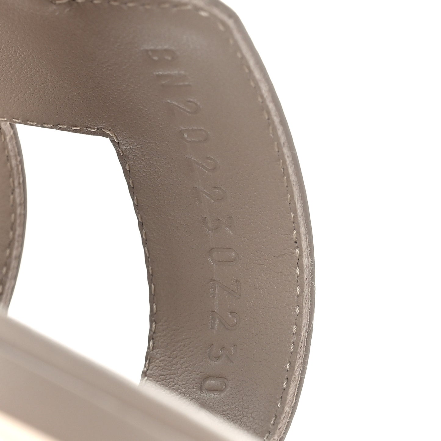 Box Calfskin Oran Sandals 37.5 Beige Mastic