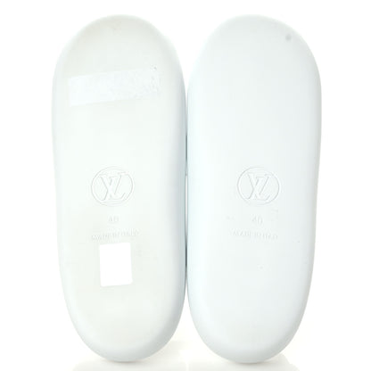 Louis Vuitton Rubber Monogram Embossed Sunbath Flat Mule 40 White 5 of 7
