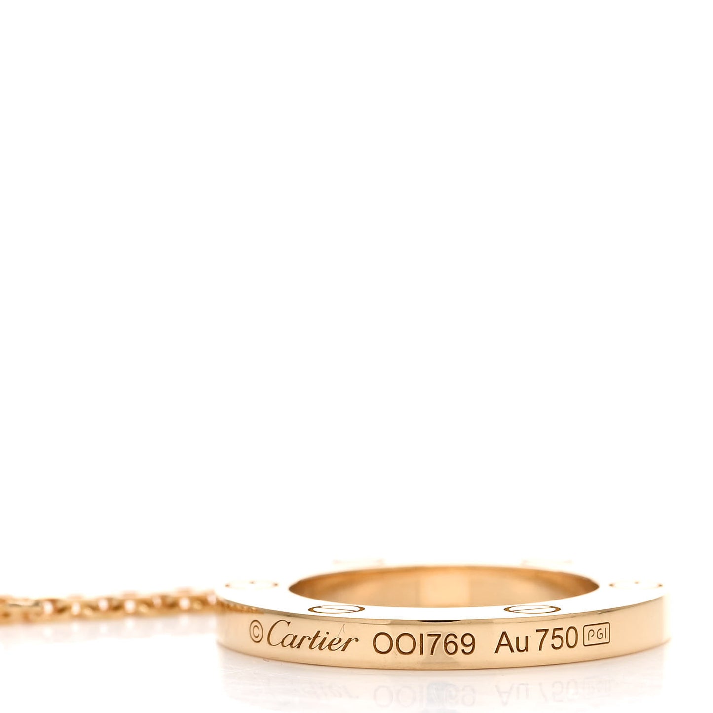 18K Yellow Gold LOVE Pendant Necklace
