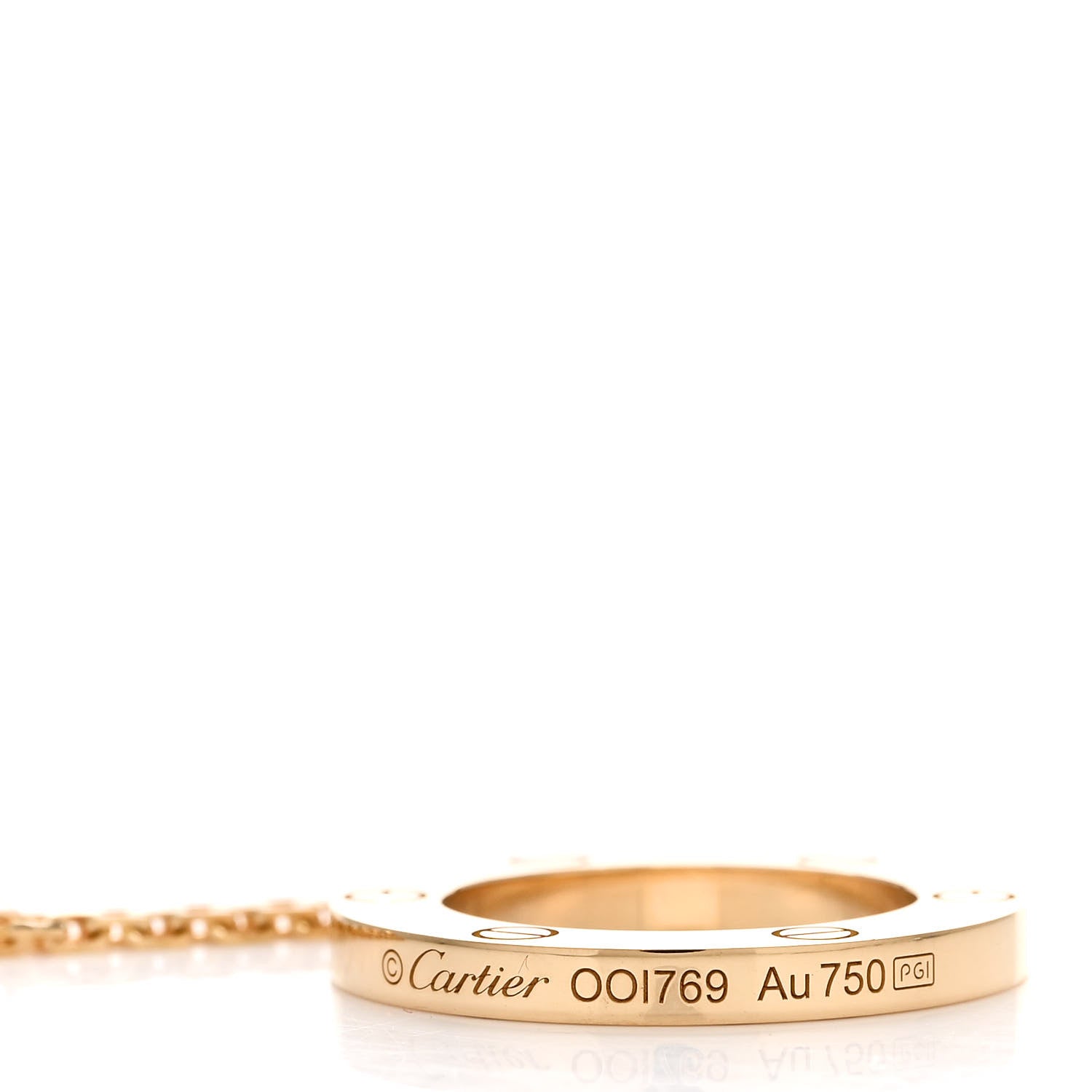 Cartier 18K Yellow Gold LOVE Pendant Necklace 4 of 5