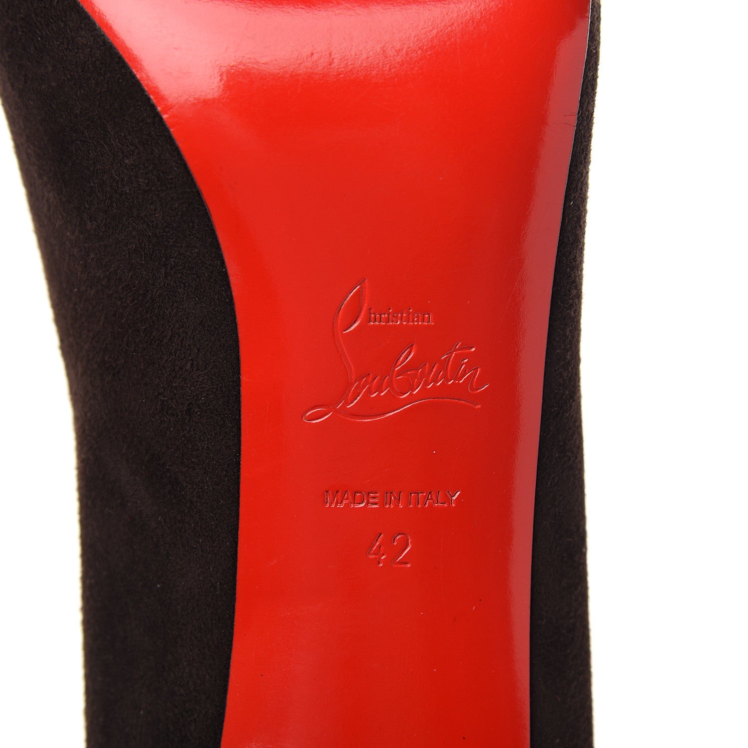 Christian Louboutin Suede Open Clic 85 Pumps 42 Coffee 6 of 7