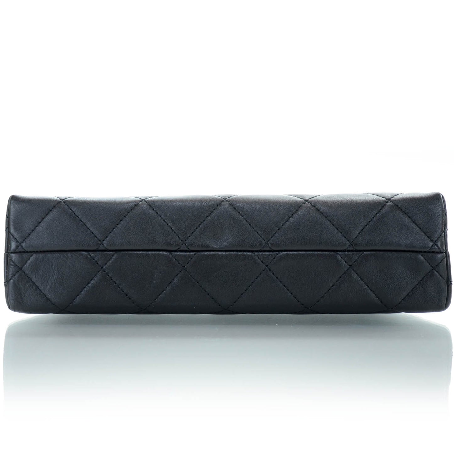 Leather Quilted In the Business Flap Bag Black