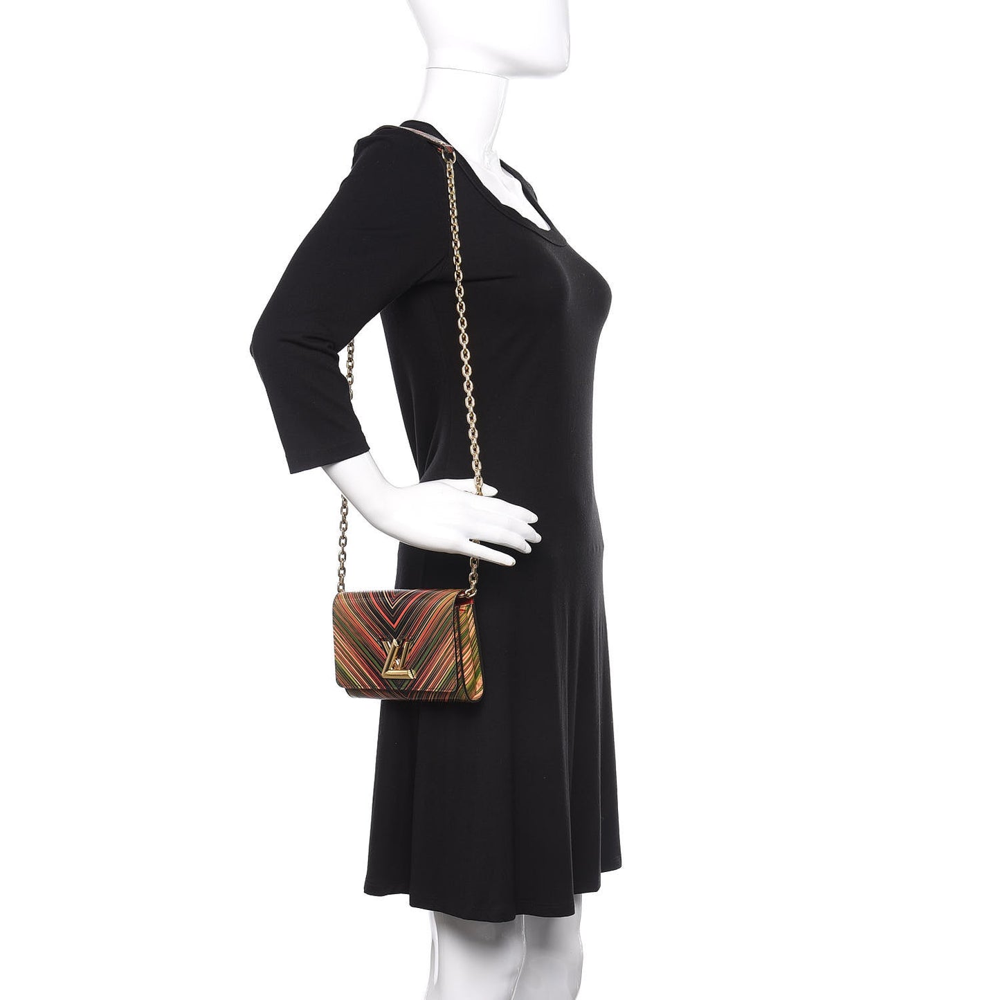 Epi Tropical Twist Chain Wallet Rose Beige