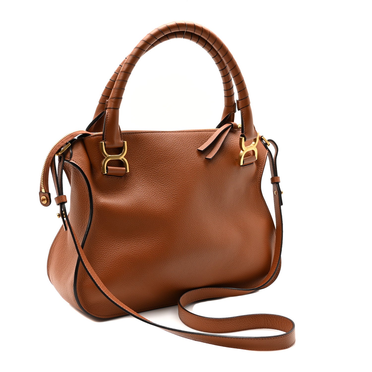 Chloe Calfskin Medium Marcie Satchel Tan 7 of 10