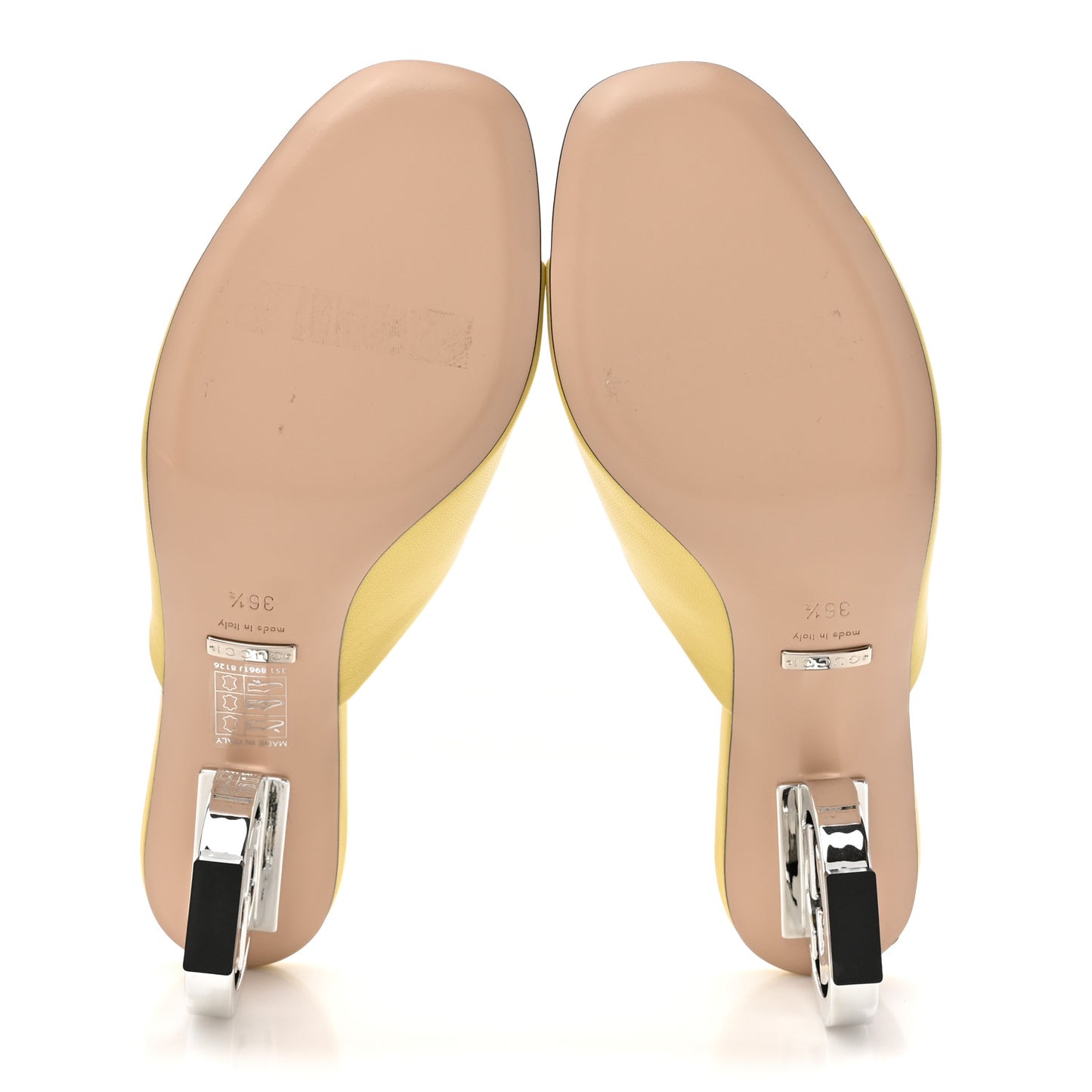 Malaga Kid Interlocking G Sandals 36.5 Banana