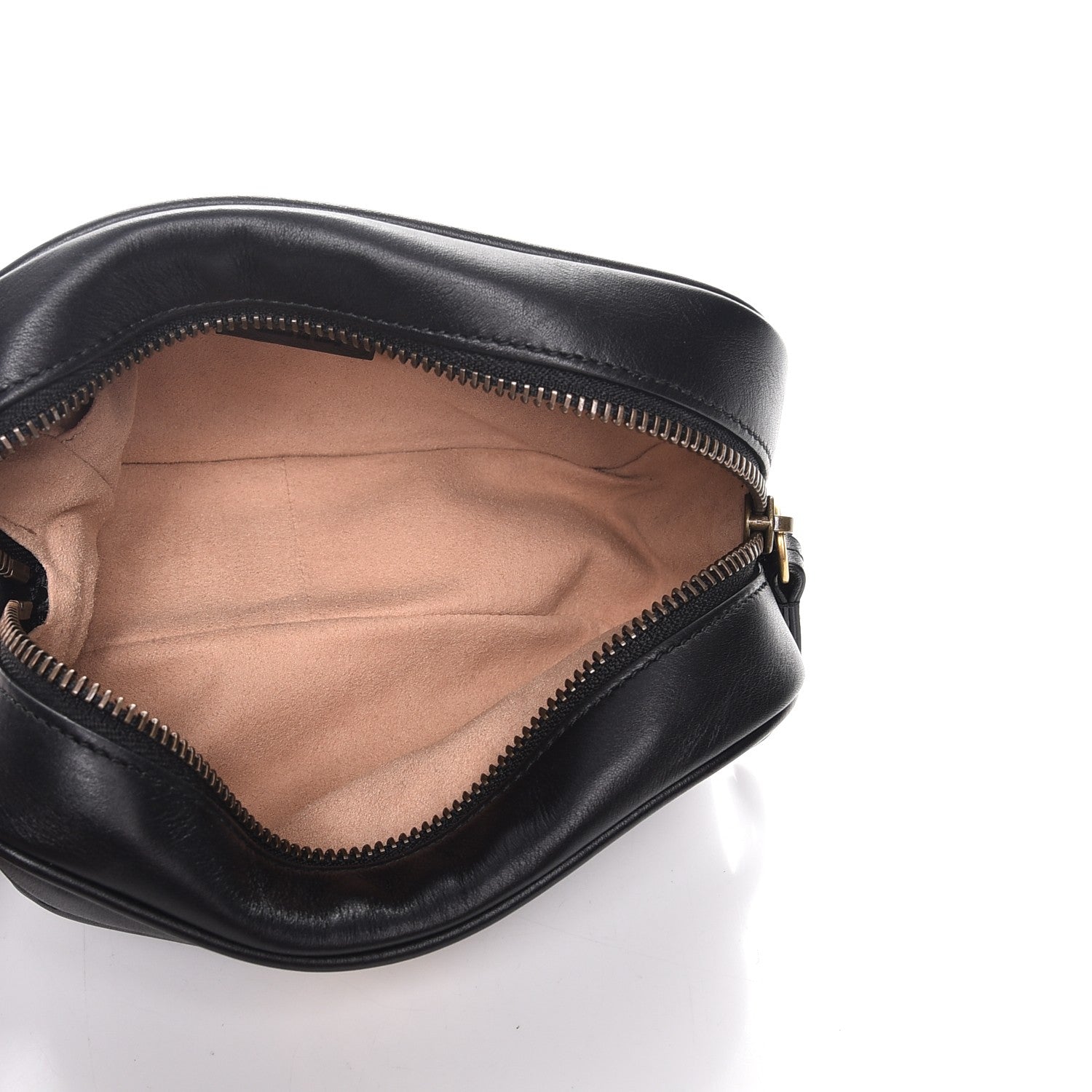 Gucci Calfskin Matelasse Mini GG Marmont Wrist Wallet Black 5 of 8