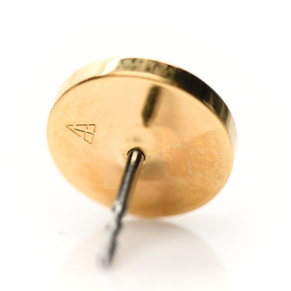 Hermes Enamel Alphabet Round Earrings Pink Gold 5 of 5