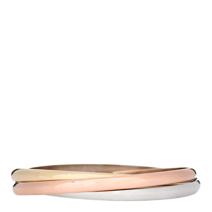 Cartier 18K Pink Yellow White Gold 4.5mm Trinity Bangle Bracelet 1 of 4