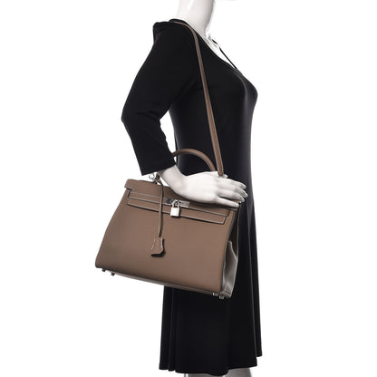 Hermes Togo Kelly Retourne 32 Etoupe 2 of 10