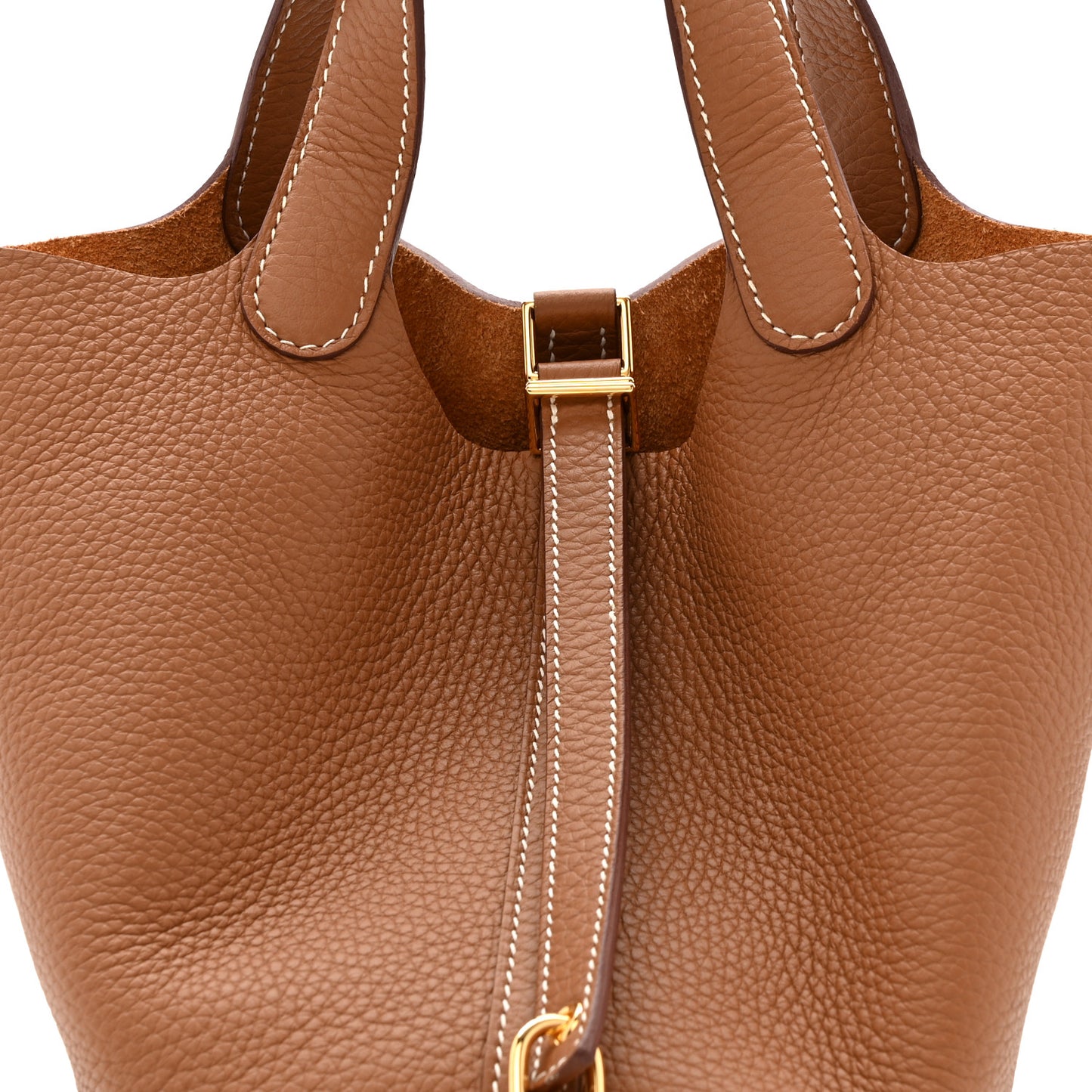 Taurillon Clemence Picotin Lock 18 PM Gold