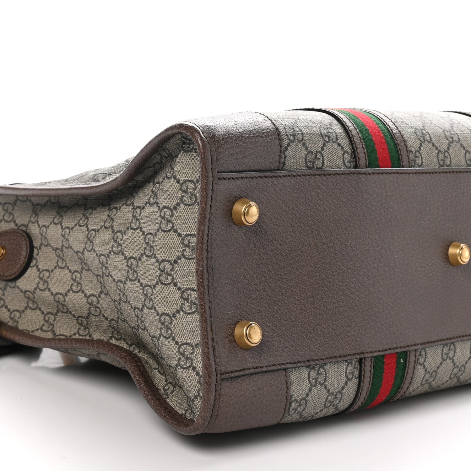 Gucci Soft GG Supreme Monogram Web Neo Vintage Duffle Bag Beige New Acero Crop 9 of 10