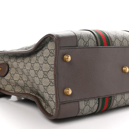 Gucci Soft GG Supreme Monogram Web Neo Vintage Duffle Bag Beige New Acero Crop 9 of 10
