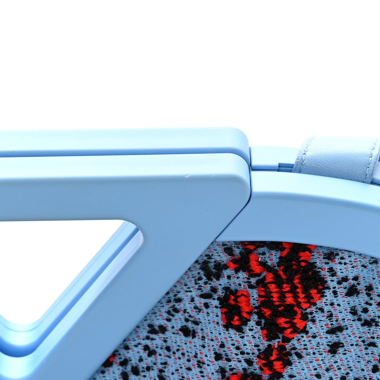 Textured Fabric Medium The Point Triangle Bag Red Blue