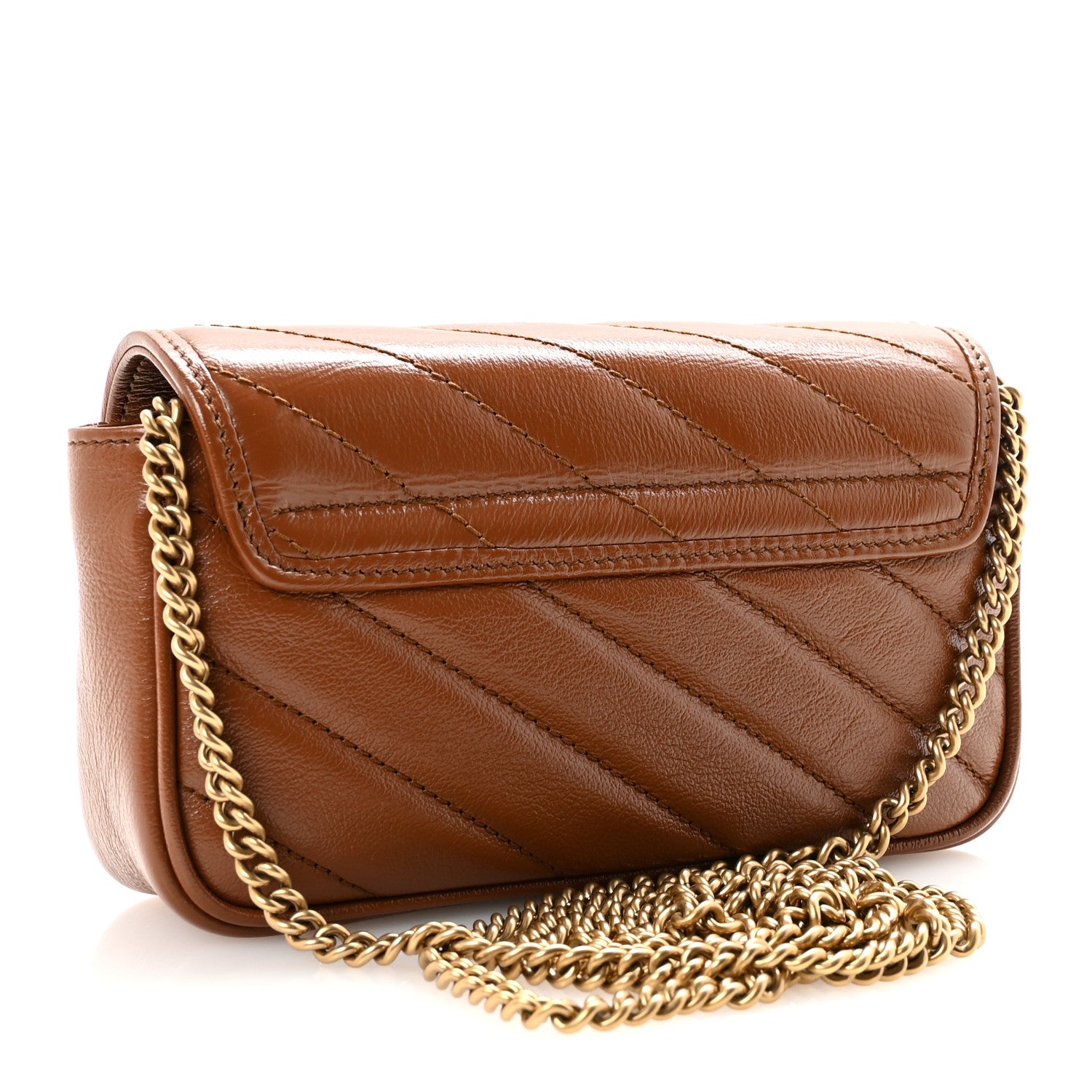 Gucci Azalea Calfskin Matelasse Diagonal Super Mini GG Marmont Shoulder Bag Cuir 3 of 10