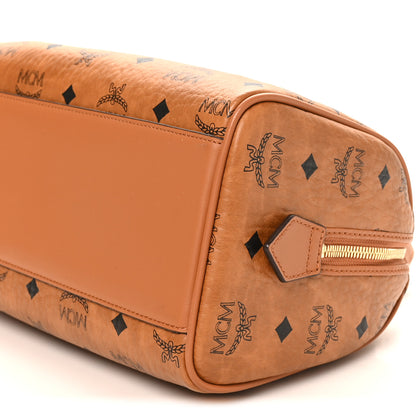 MCM Visetos Small Ella Boston Bag Cognac 9 of 9