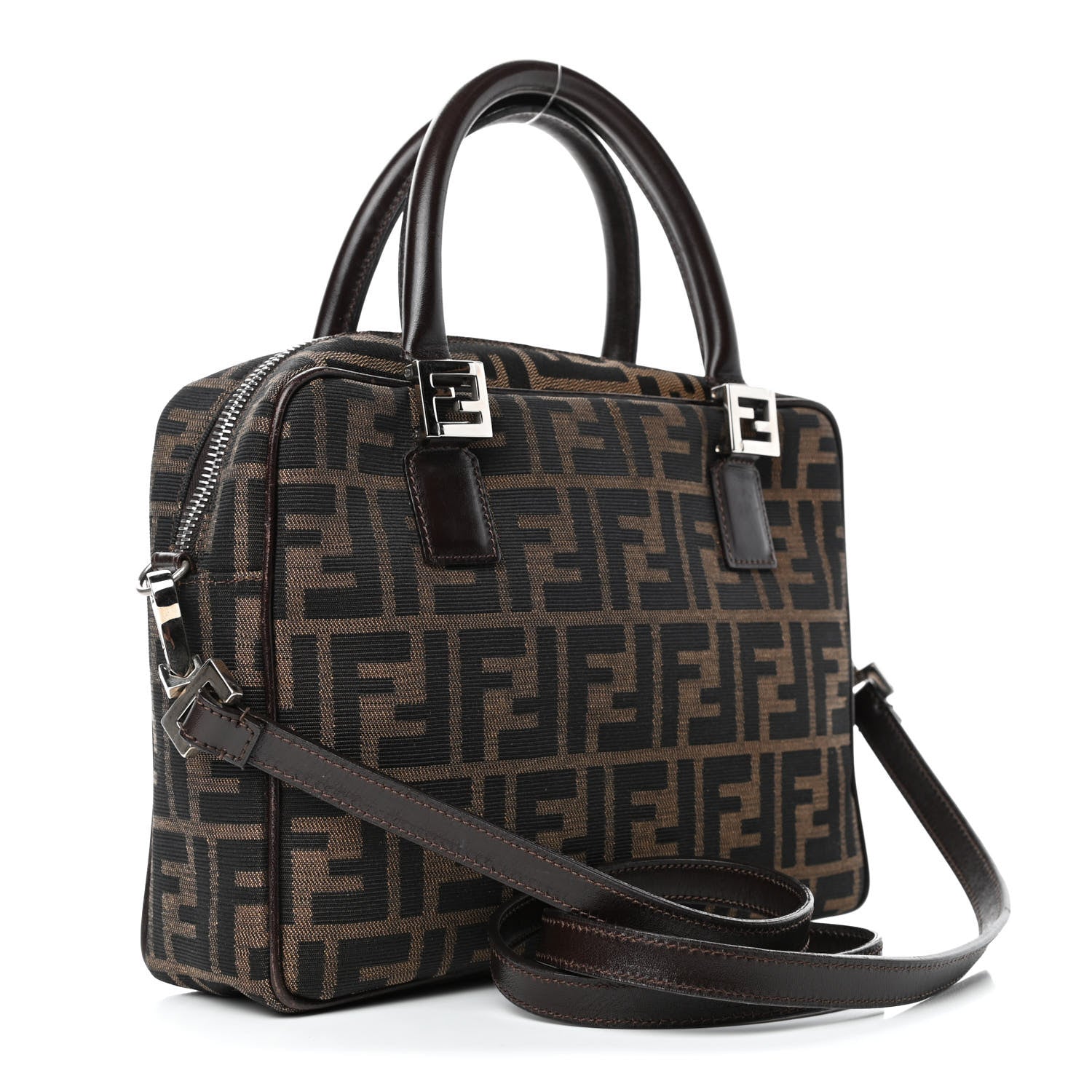 Fendi Zucca Top Handle Tote Tobacco 2 of 4