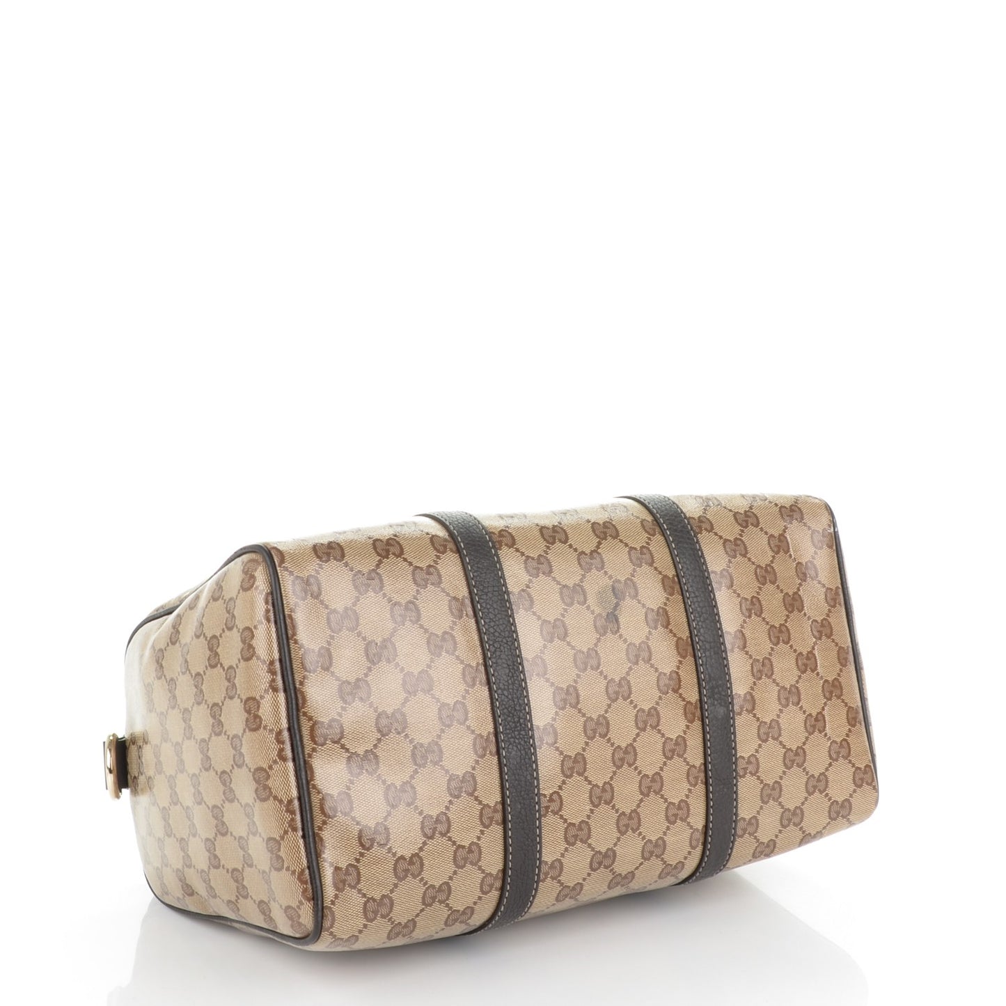 Crystal Monogram Medium Joy Boston Dark Brown