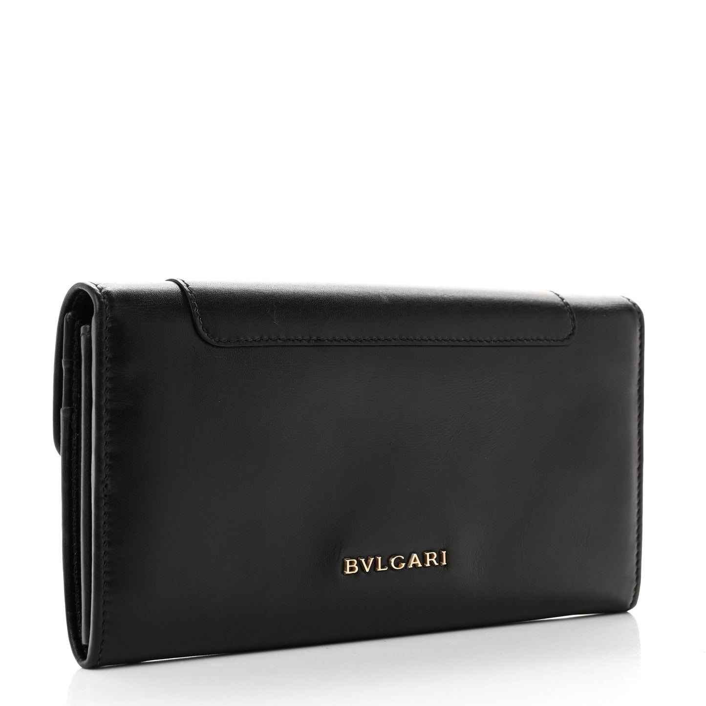 Calfskin Serpenti Forever Wallet Black