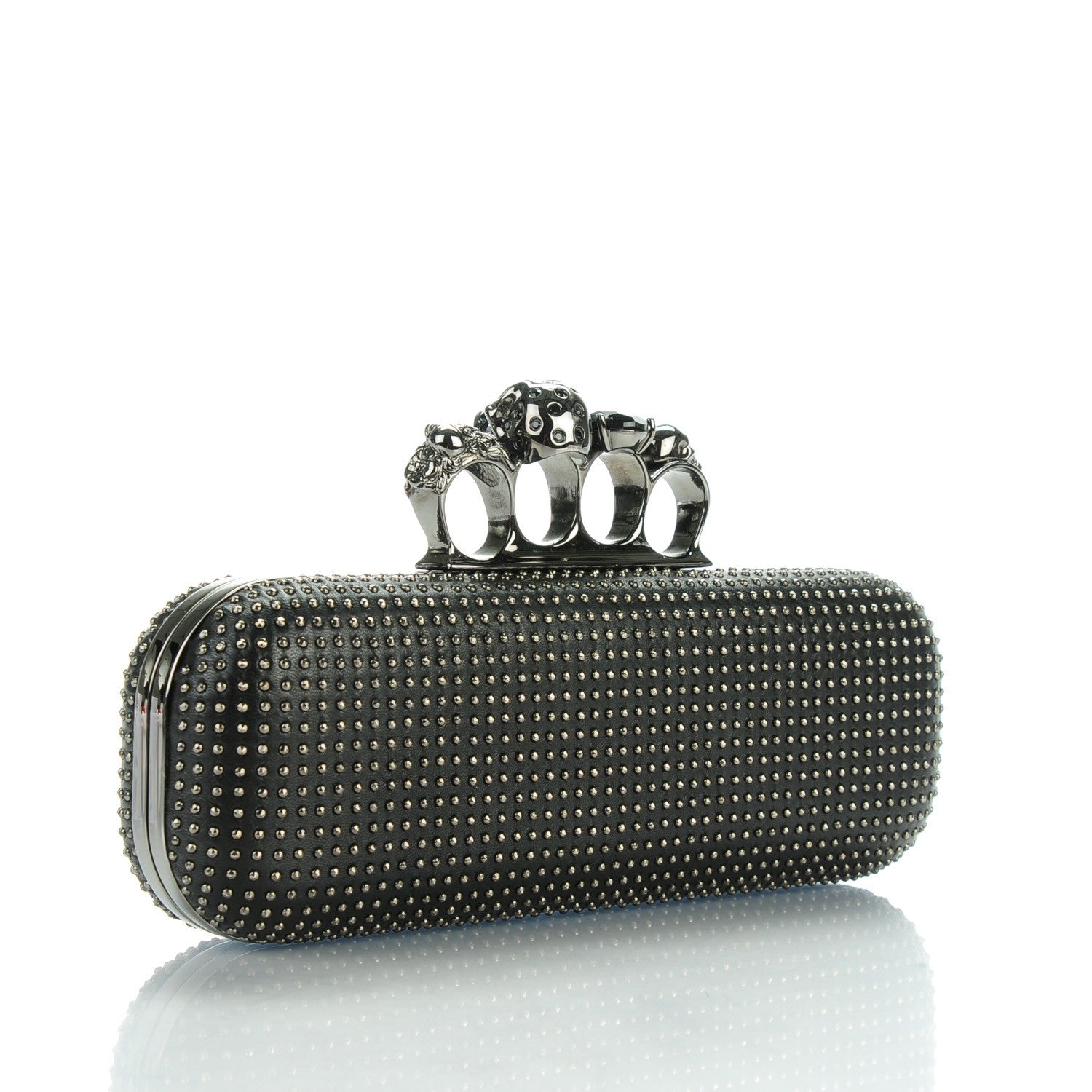 Alexander McQueen Studded Knucklebox Clutch Black 3 of 8