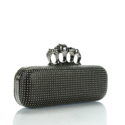 Alexander McQueen Studded Knucklebox Clutch Black 3 of 8