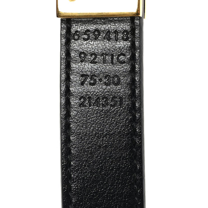Gucci Calfskin GG Supreme Monogram Double G Reversible 20mm Belt 75 30 Beige New Acero 3 of 4