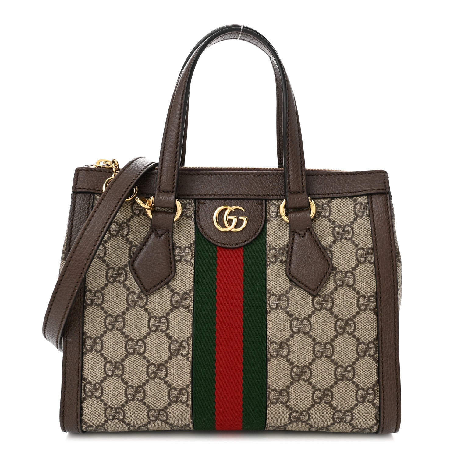 Gucci GG Supreme Monogram Small Ophidia Tote Bag Brown 1 of 12
