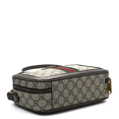 Gucci GG Supreme Monogram Web Small Ophidia Top Handle Shoulder Bag Brown 4 of 10