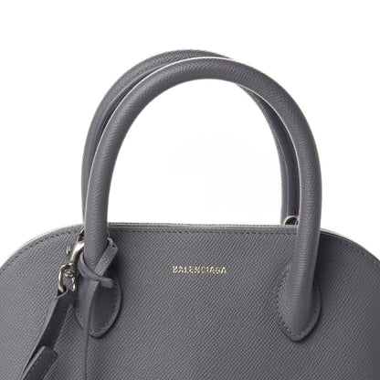 Balenciaga Signature Grained Calfskin Logo S Ville Top Handle Bag Gris Perle Fonce White 10 of 10