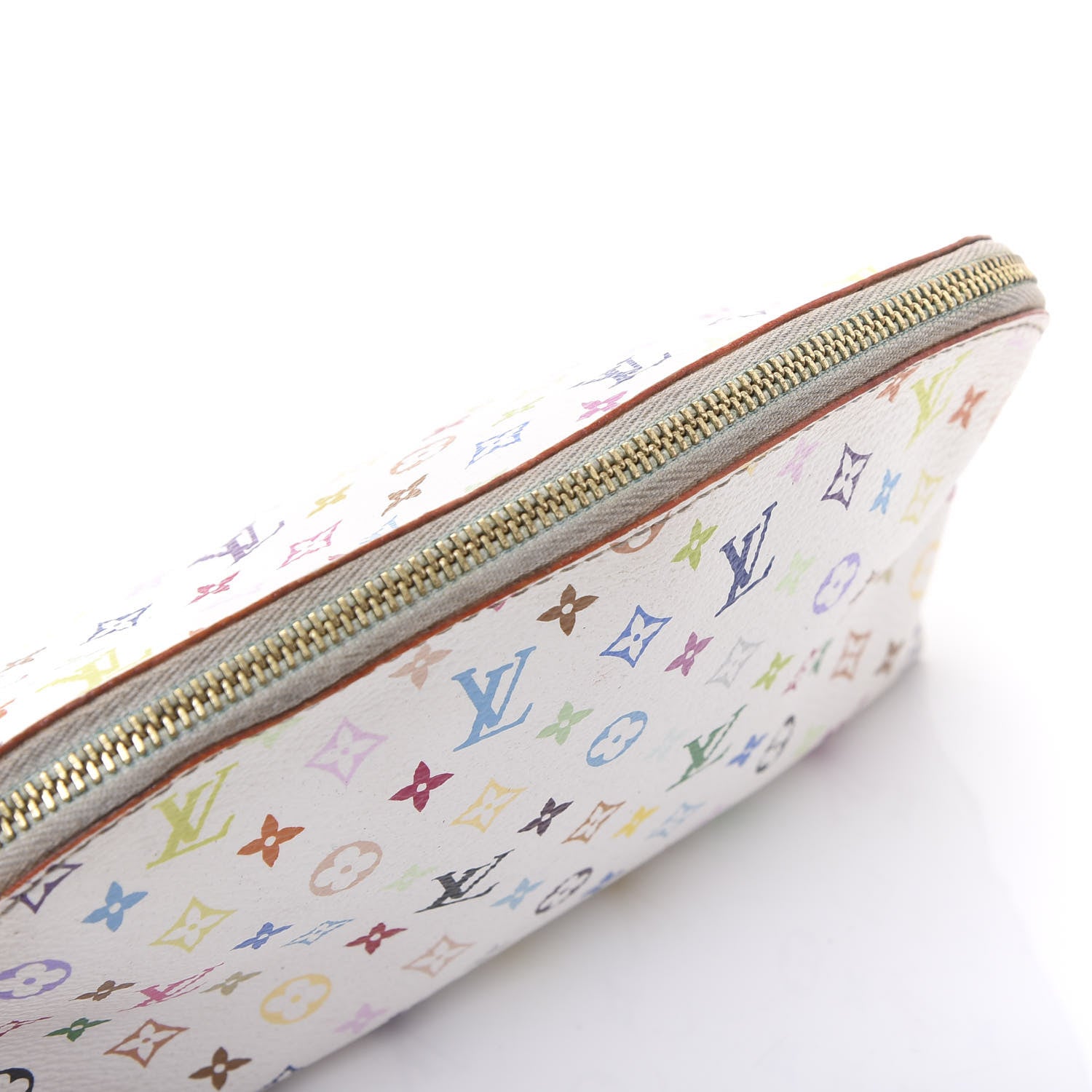 Louis Vuitton Monogram Multicolor Cosmetic Pouch White Litchi 9 of 9