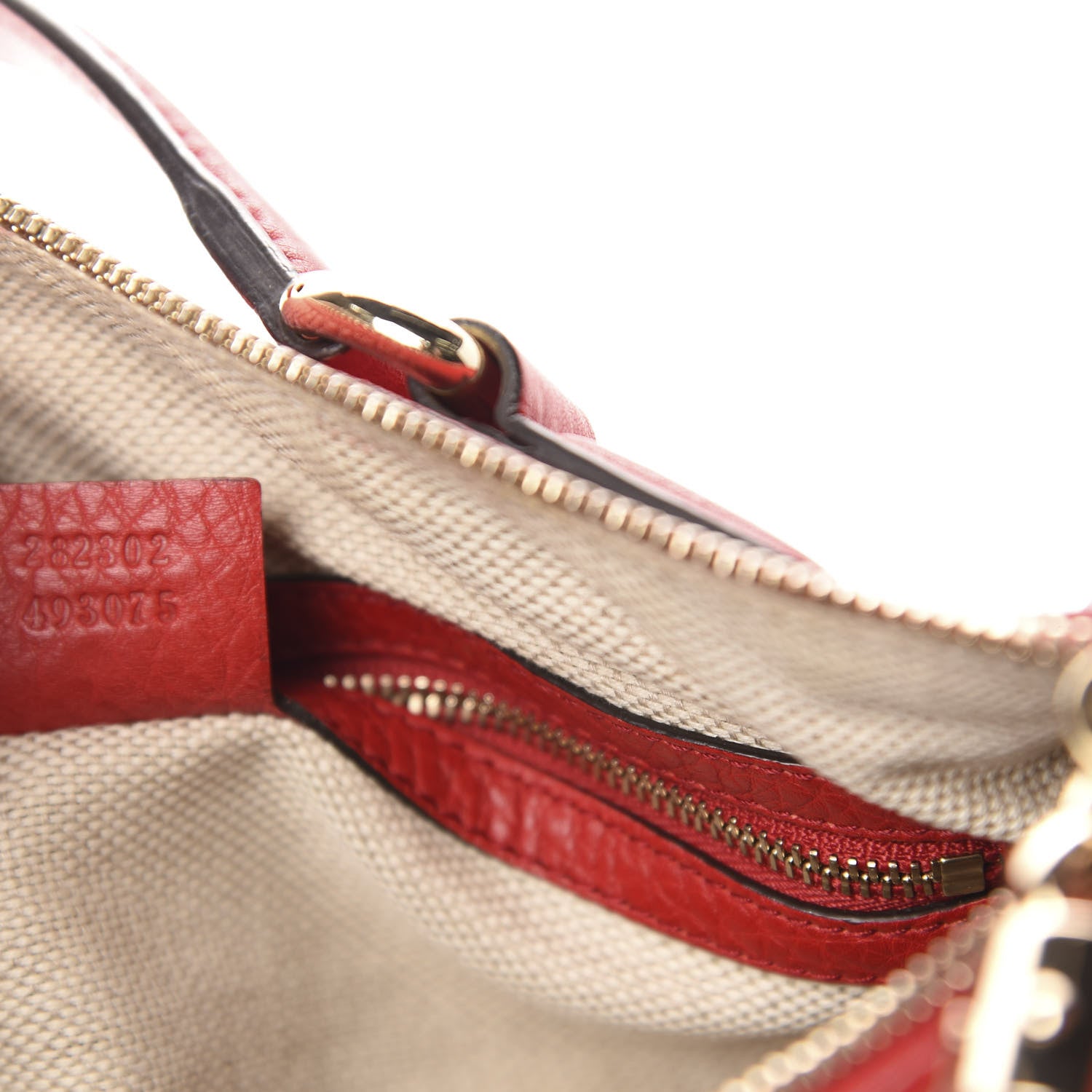 Gucci Pebbled Calfskin Medium Soho Boston Red 10 of 11